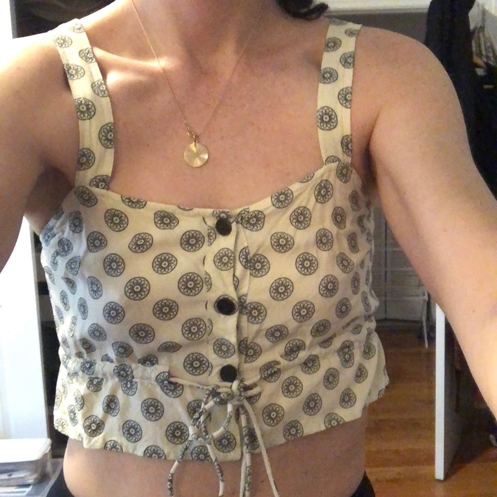 Cleobella button down crop top